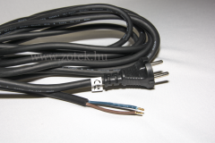 Power cable H05RR-F 2x1 3m Staright plug
